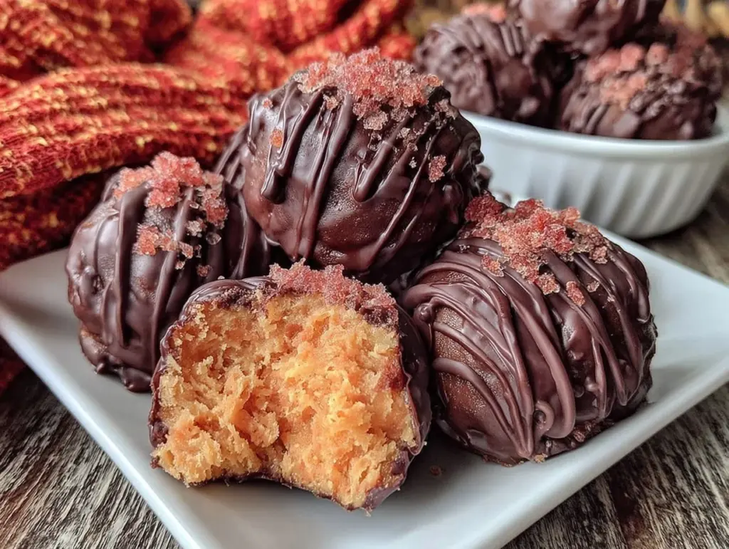 creamy pumpkin truffles - featured image