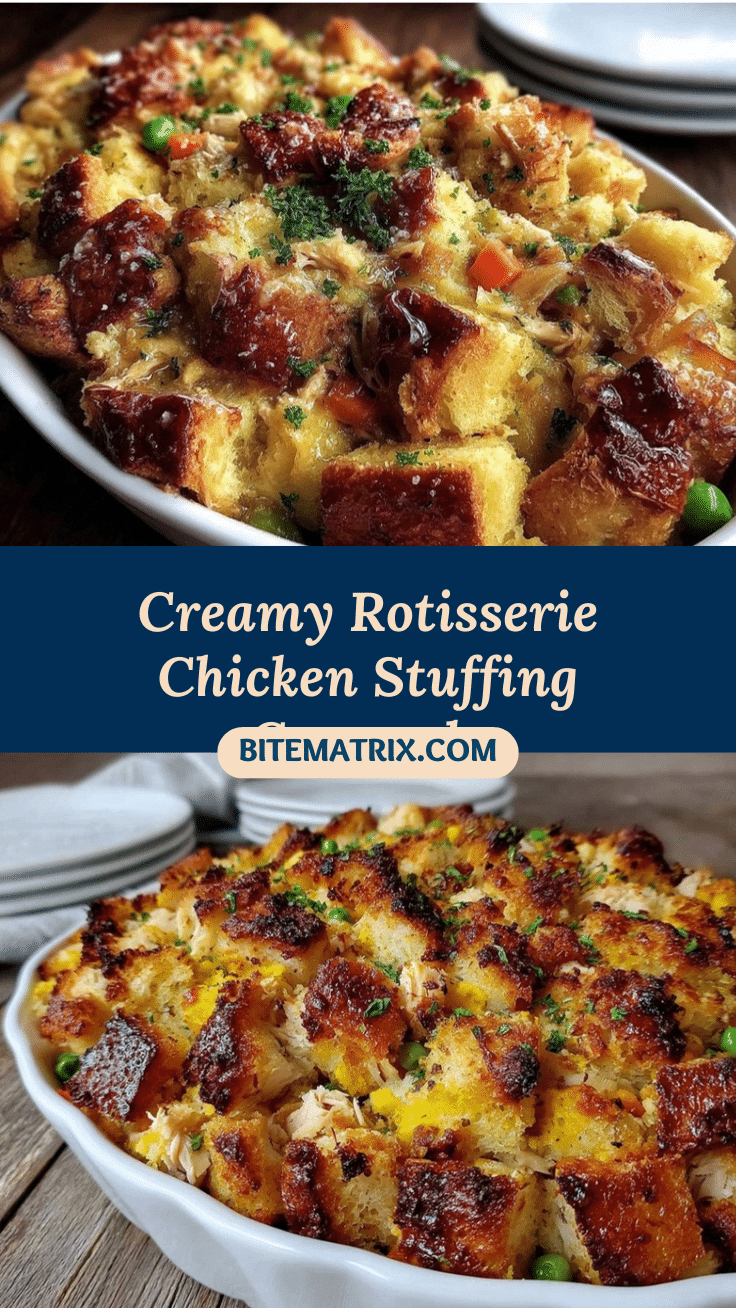 creamy rotisserie chicken stuffing casserole recipe