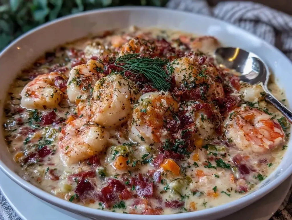creamy seafood chowder - featured image