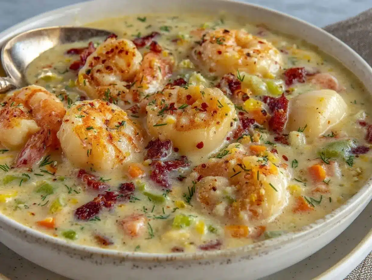 creamy seafood chowder preparation steps