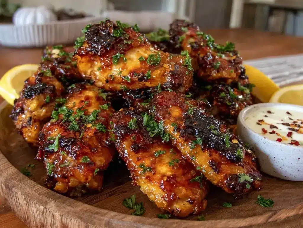 crispy air fryer chicken wings - featured image