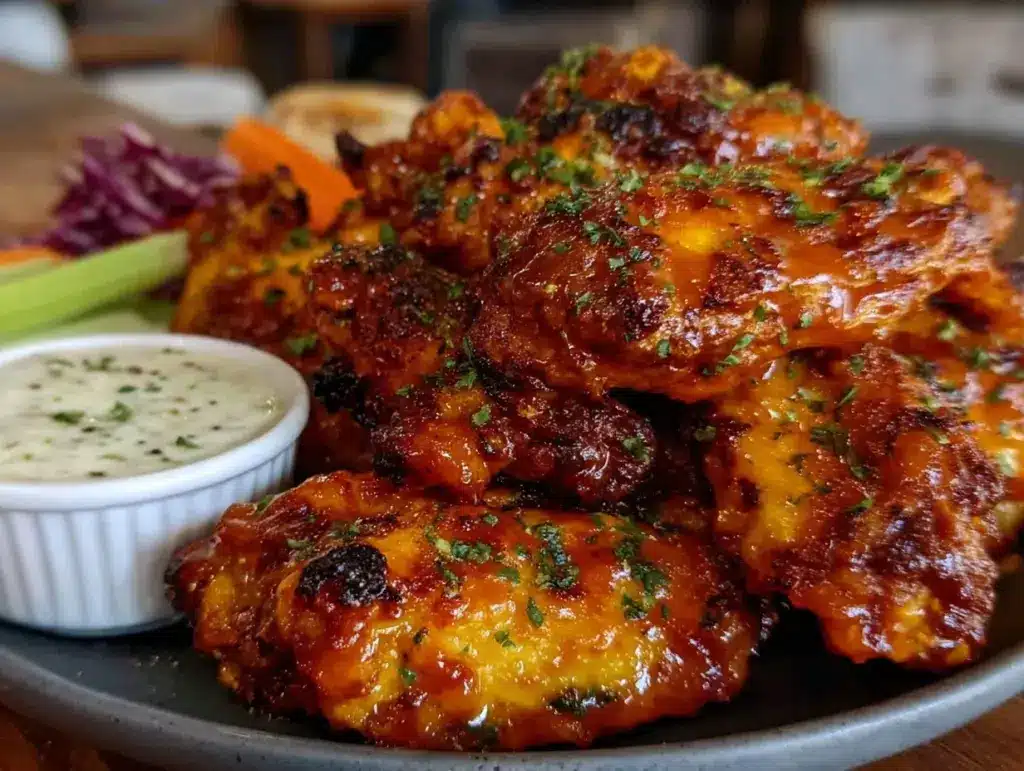crispy buffalo wings - featured image
