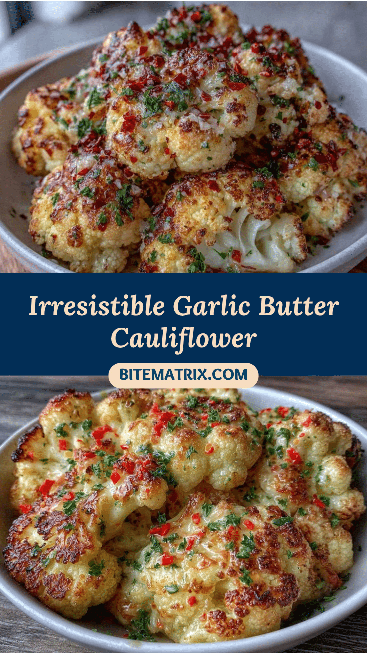 crispy garlic butter roasted cauliflower recipe