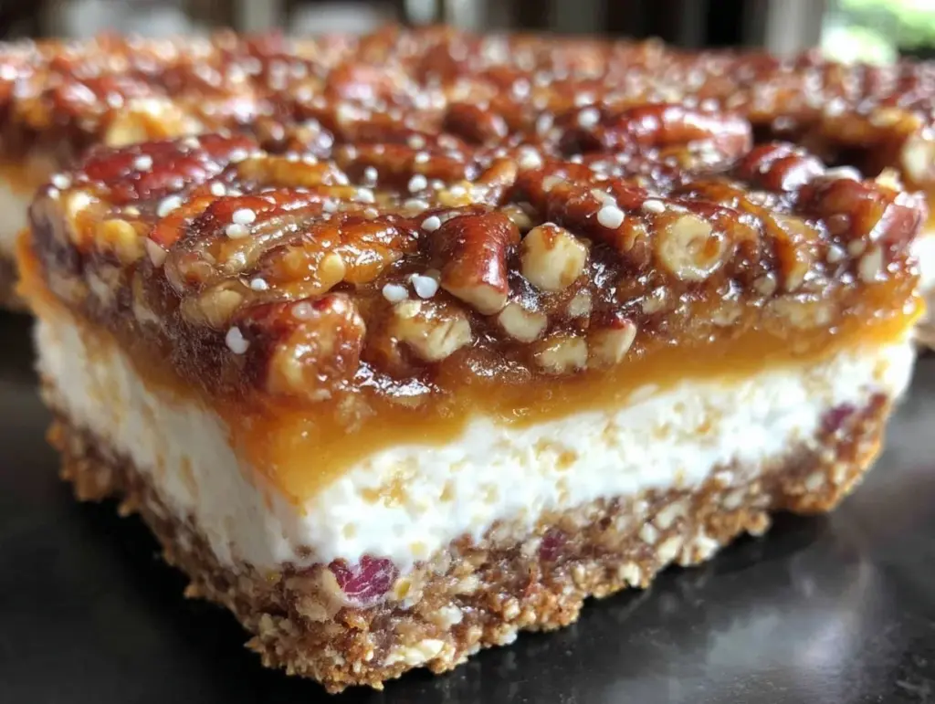 crispy no-bake pecan pie bars - featured image