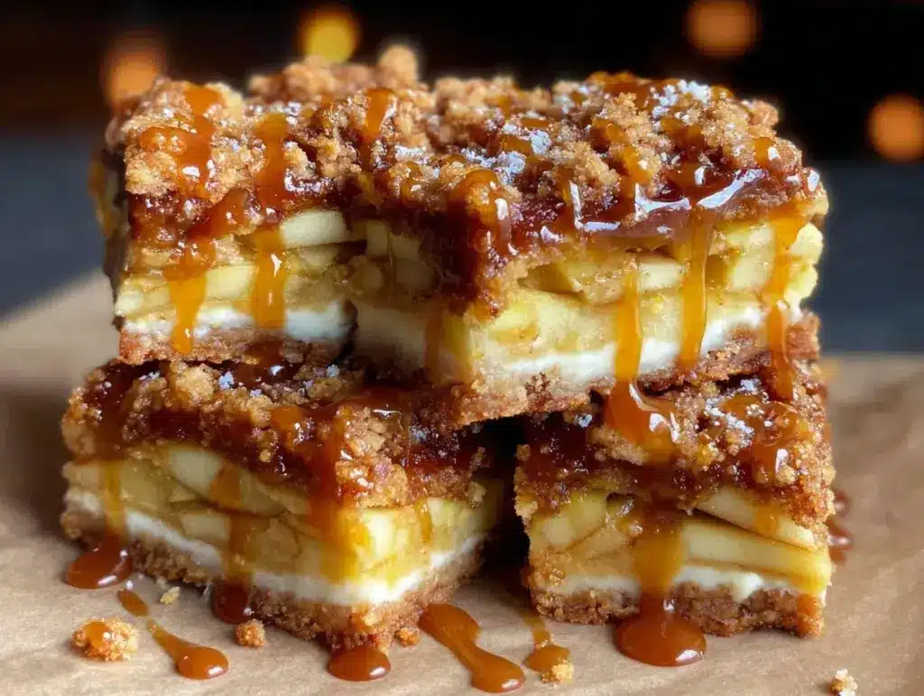 Crispy Salted Caramel Apple Pie Bars - featured image