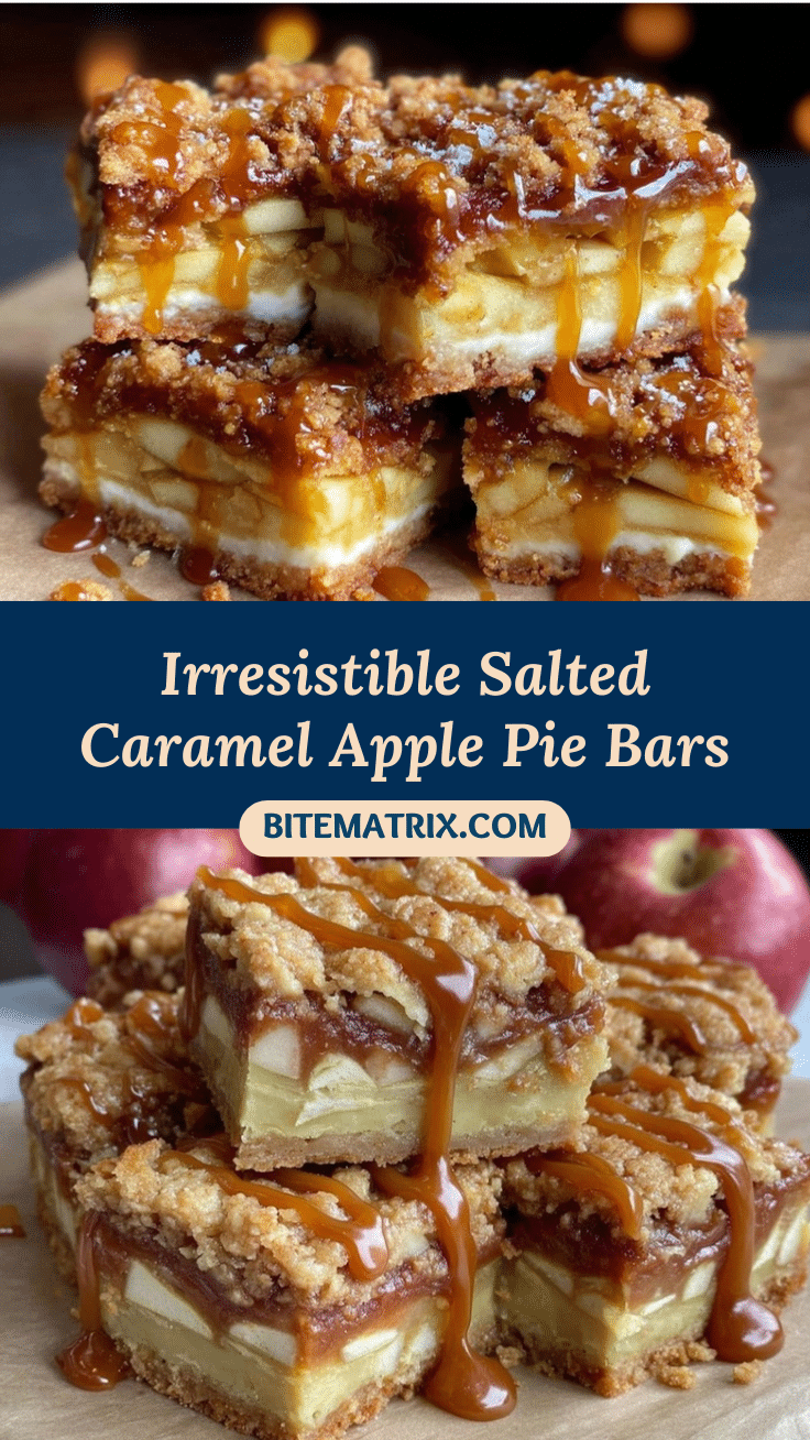 Crispy Salted Caramel Apple Pie Bars recipe