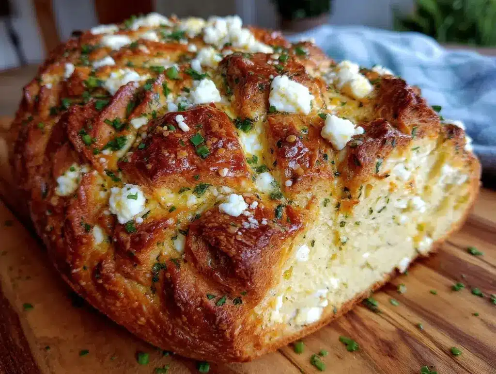 garlic herb cheese bread - featured image