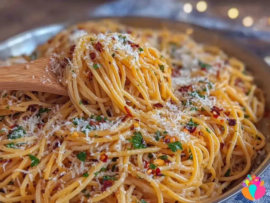 garlic olive oil pasta - featured image