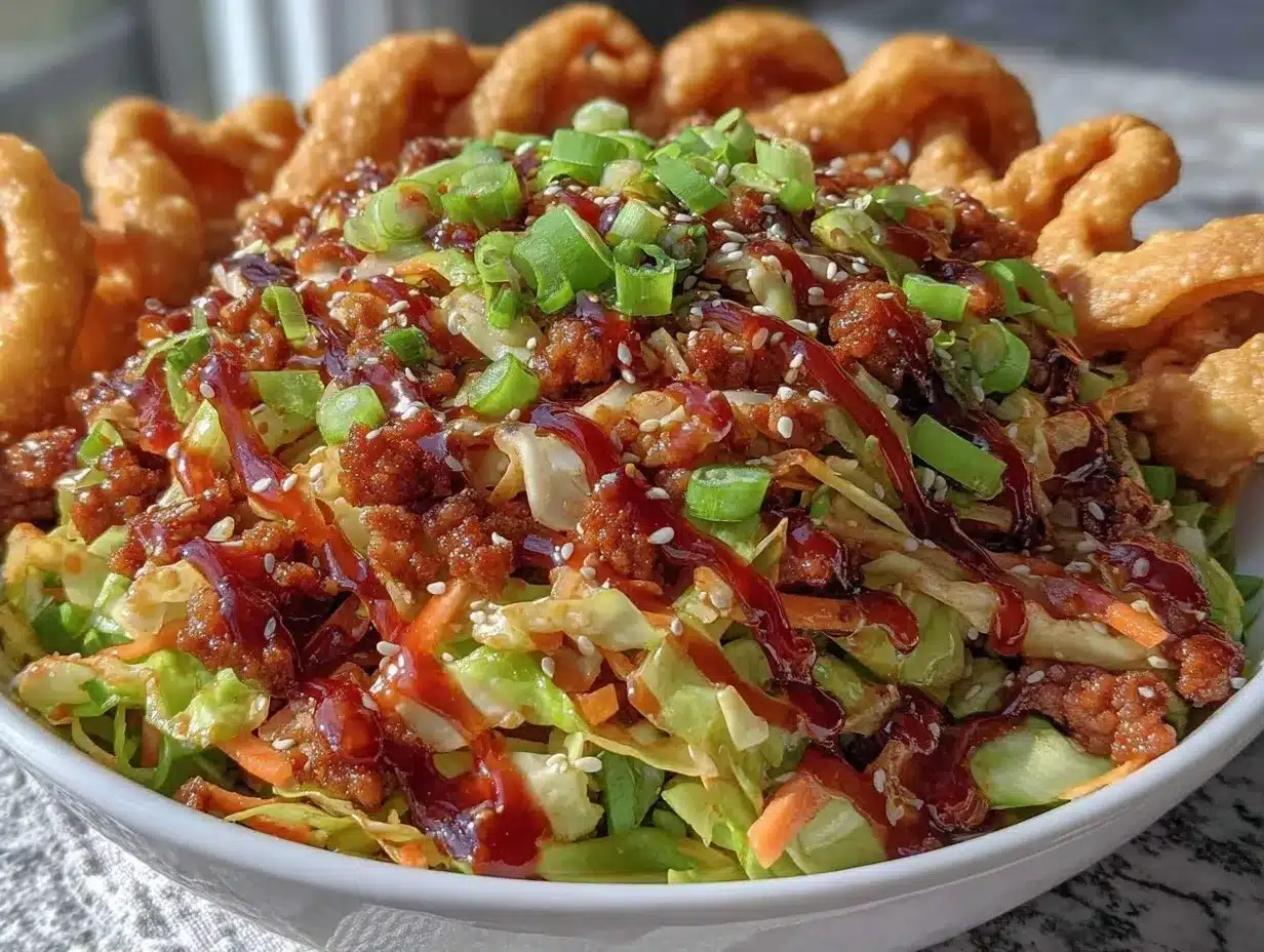 Healthy Egg Roll in a Bowl preparation steps