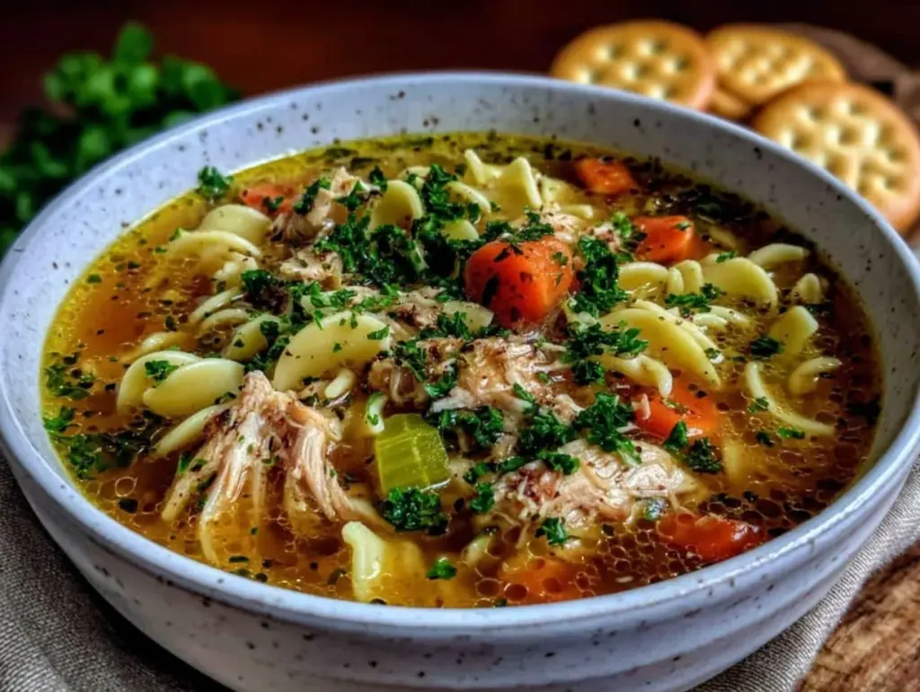 homemade chicken noodle soup - featured image