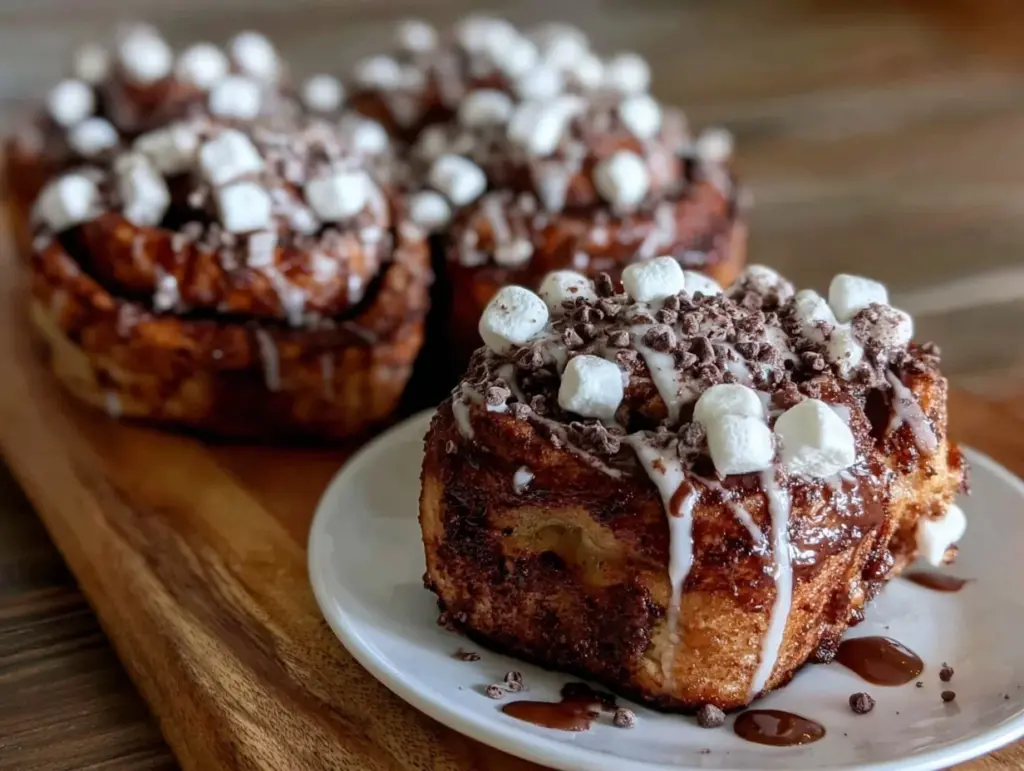 hot chocolate cinnamon rolls - featured image
