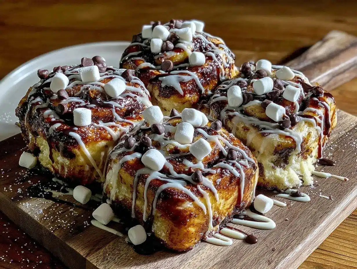 hot chocolate cinnamon rolls preparation steps