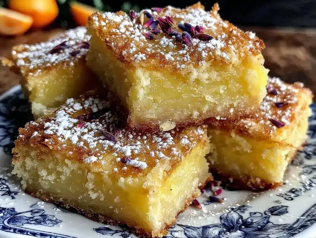 lavender lemon bars - featured image