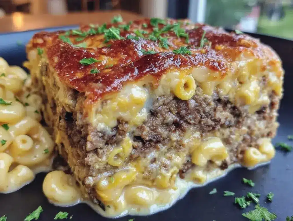 Mac and Cheese Meatloaf Casserole - featured image