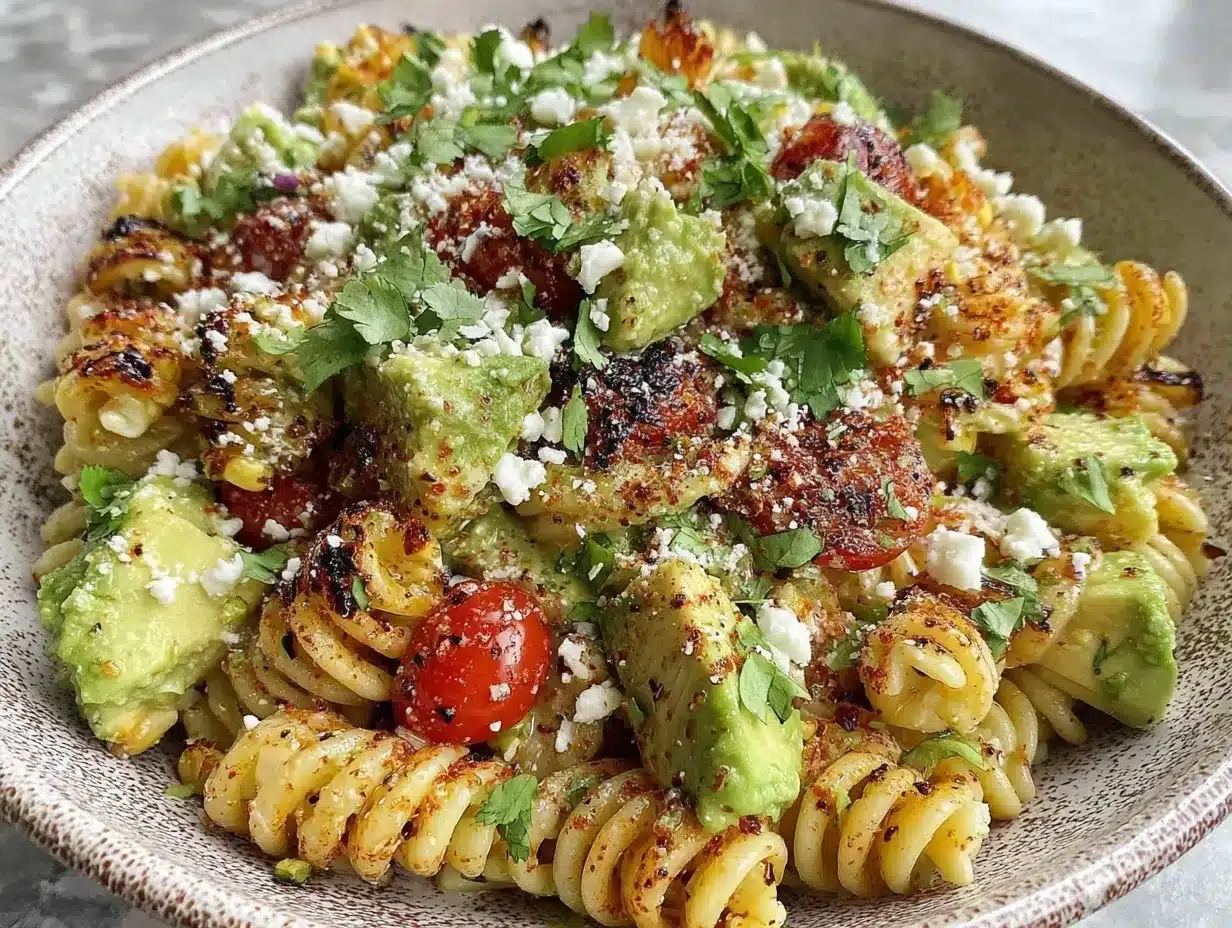 Mexican Street Corn Pasta Salad preparation steps