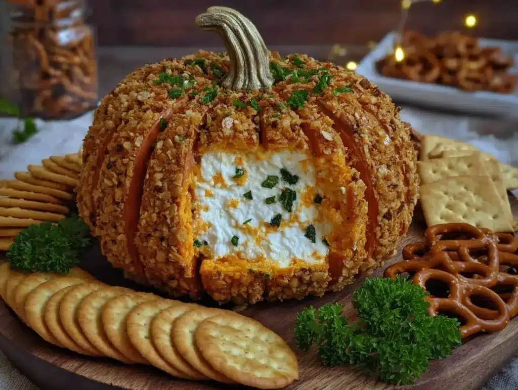 pumpkin cheese ball - featured image