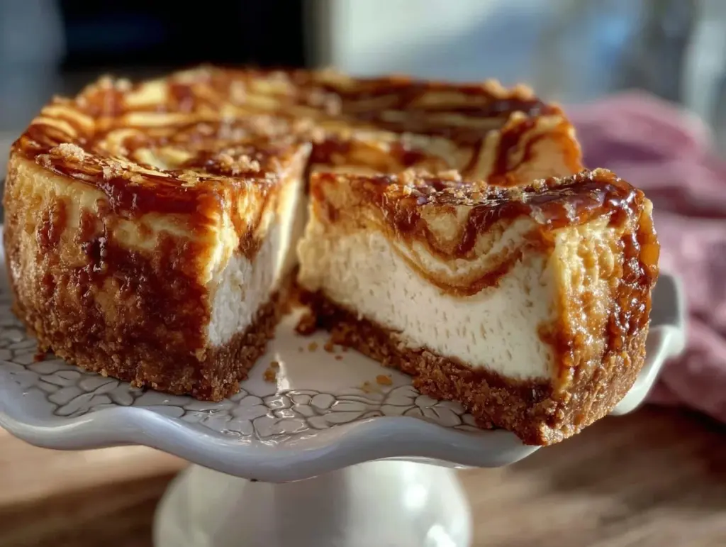 pumpkin swirl cheesecake - featured image