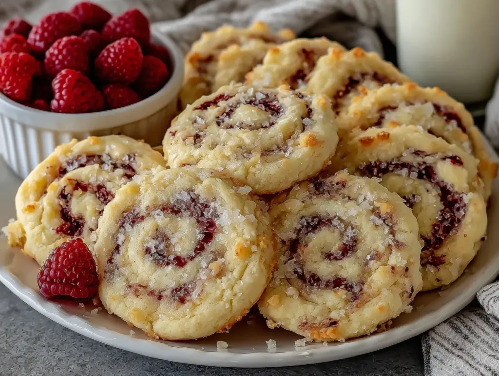 raspberry swirl cookies - featured image