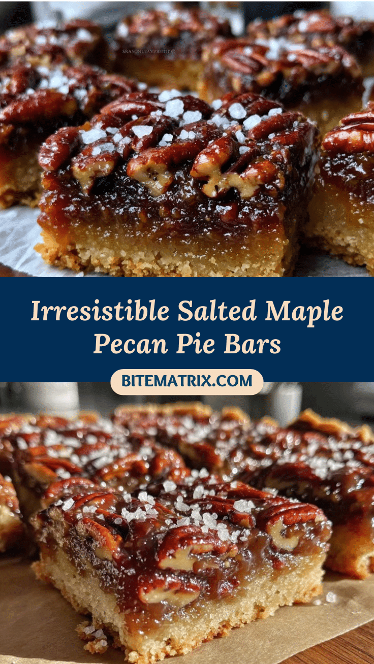 salted maple pecan pie bars recipe