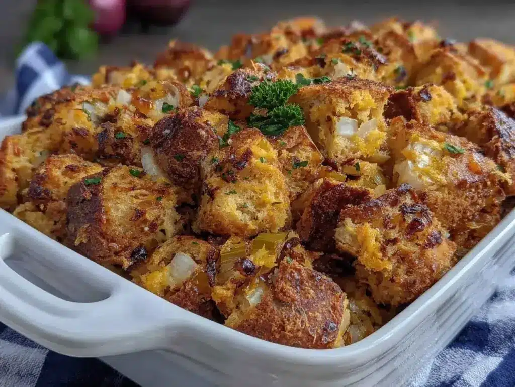 savory Thanksgiving stuffing - featured image