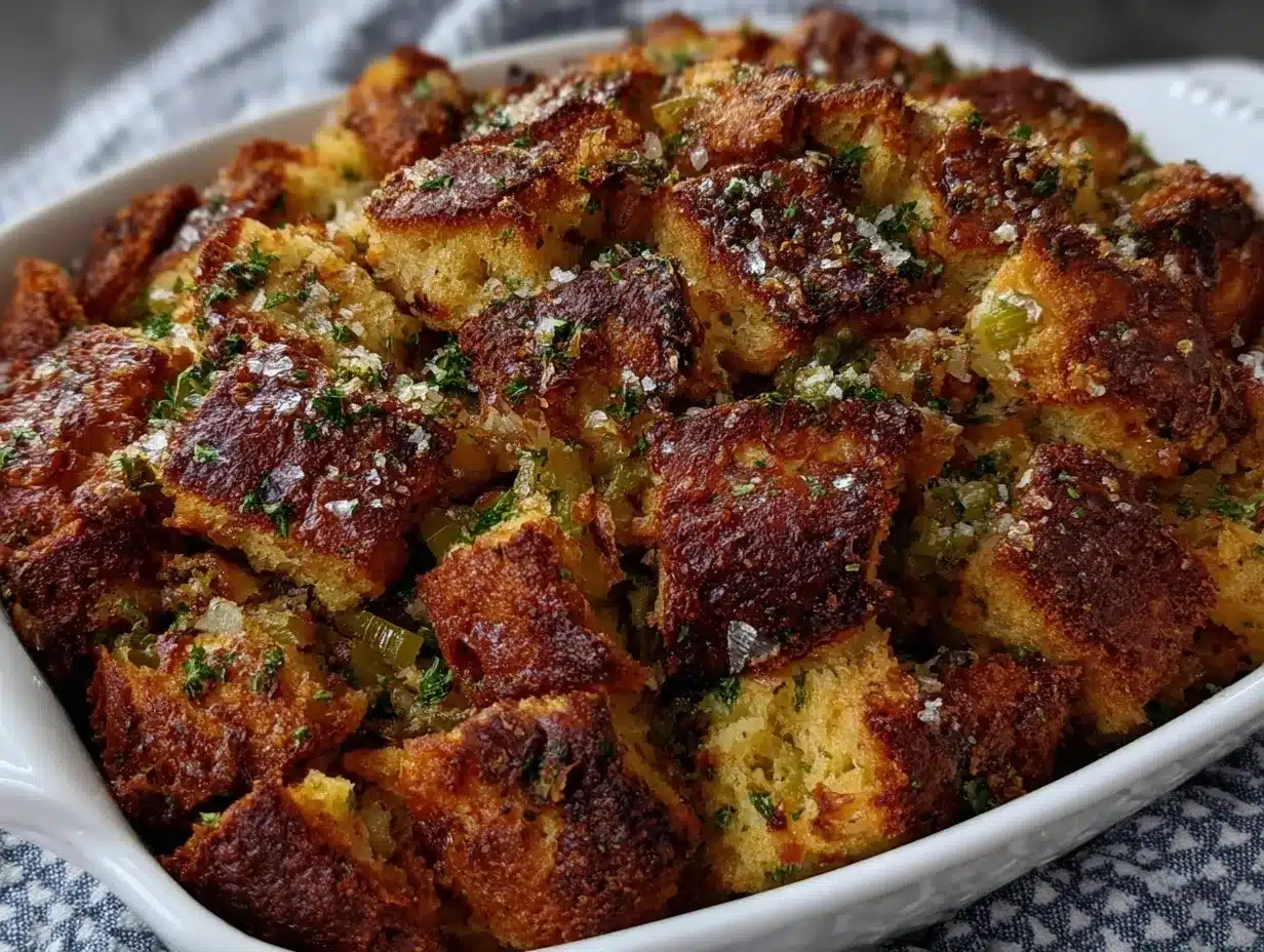 savory Thanksgiving stuffing preparation steps