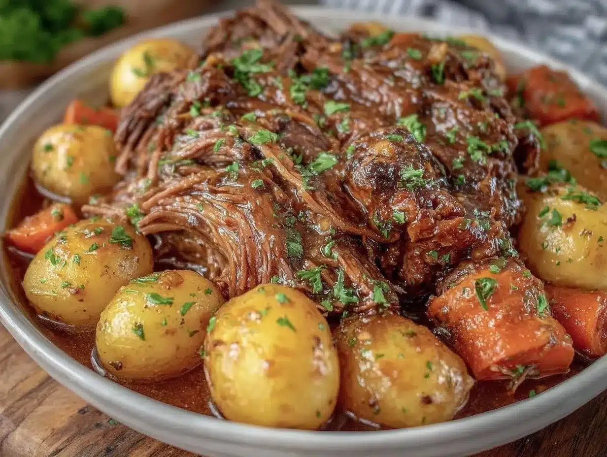 slow cooker pot roast preparation steps