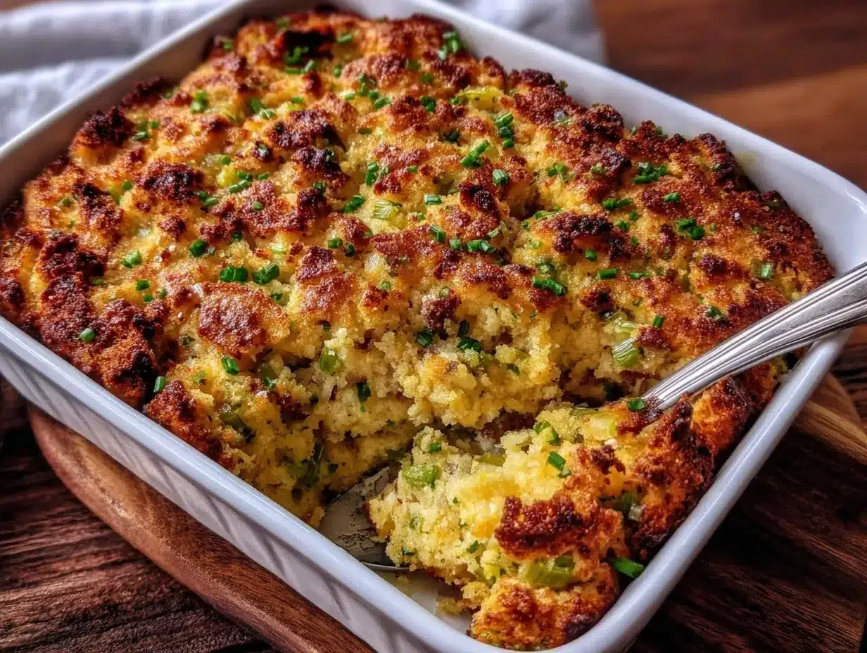 Southern cornbread dressing preparation steps