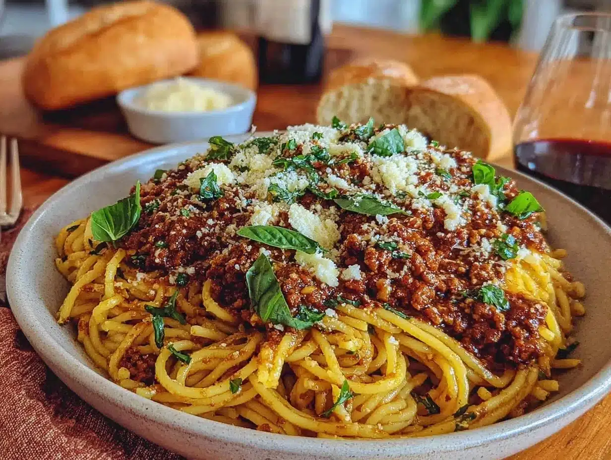 spaghetti bolognese preparation steps