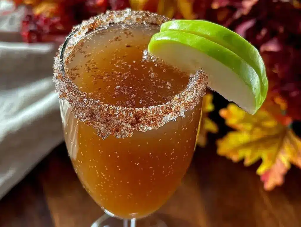 sparkling apple pie cocktail - featured image