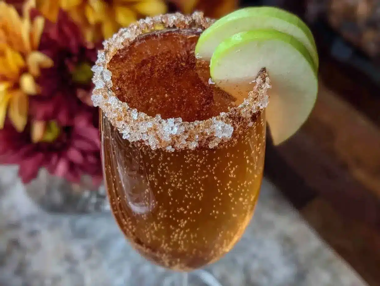 sparkling apple pie cocktail preparation steps