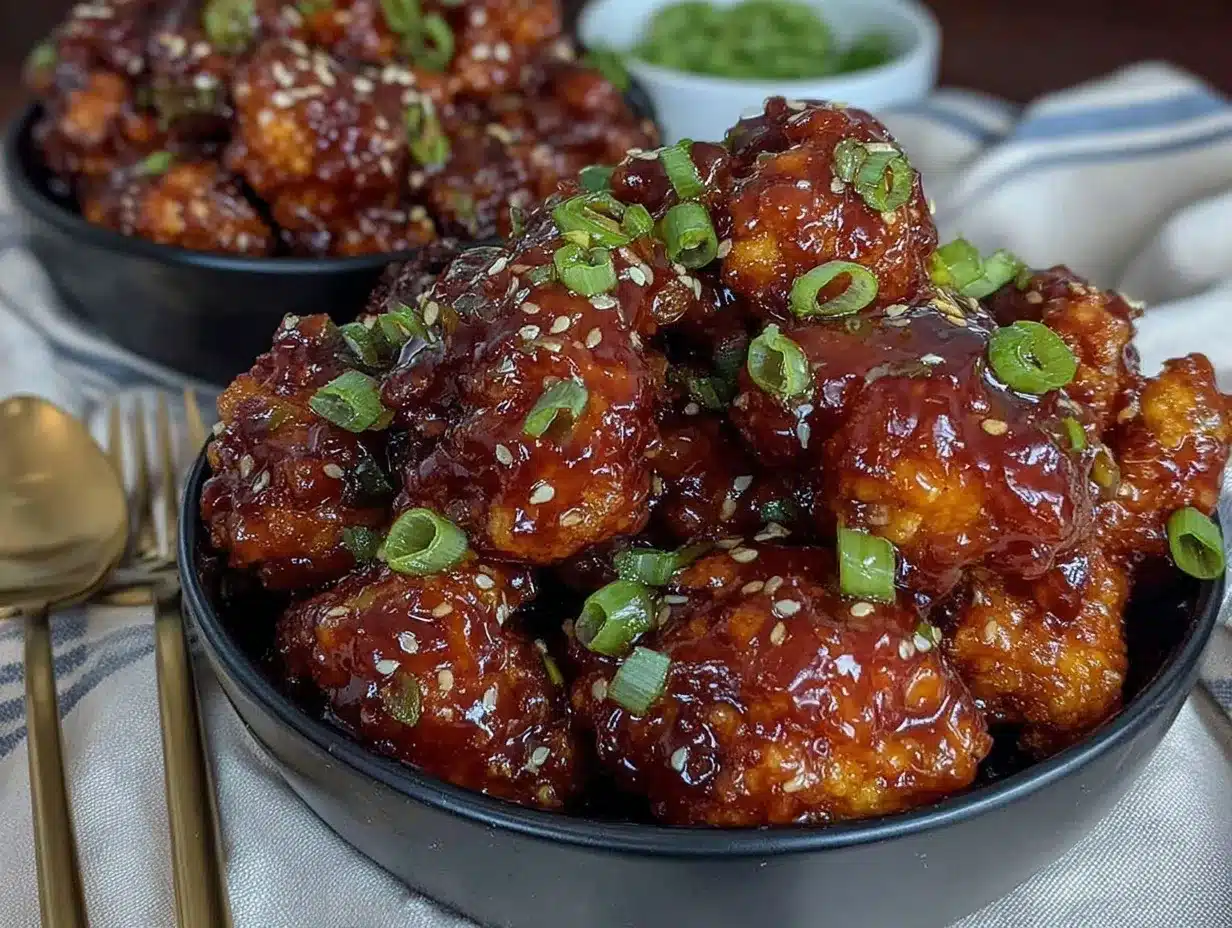 sticky sesame cauliflower wings preparation steps