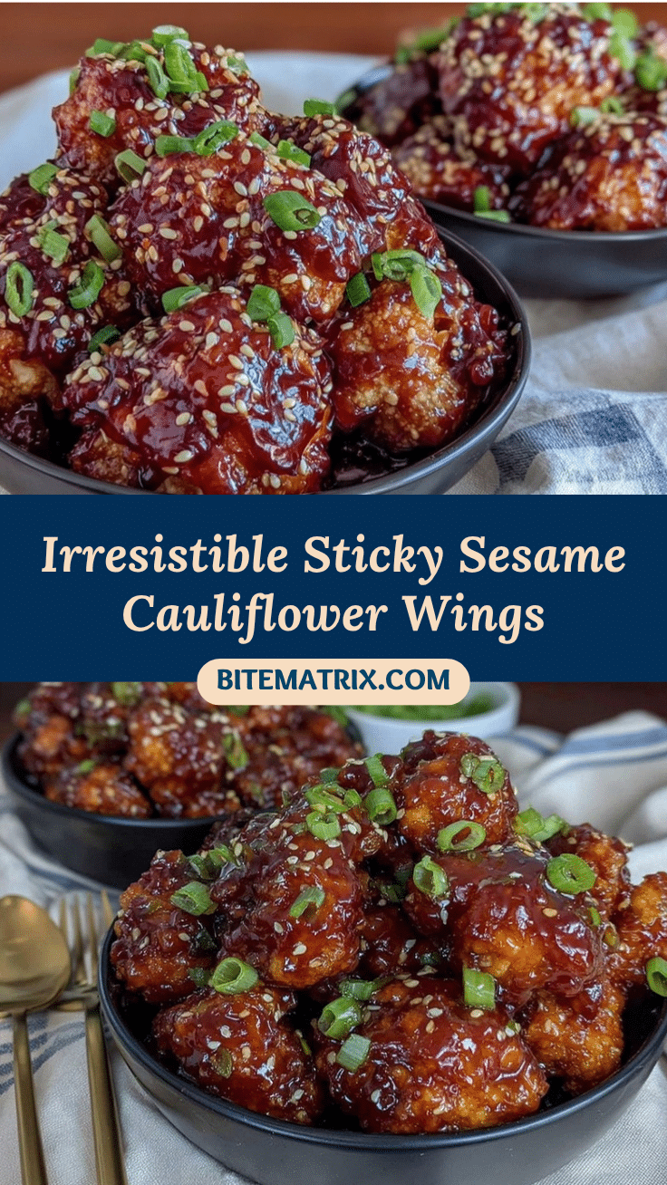 sticky sesame cauliflower wings recipe