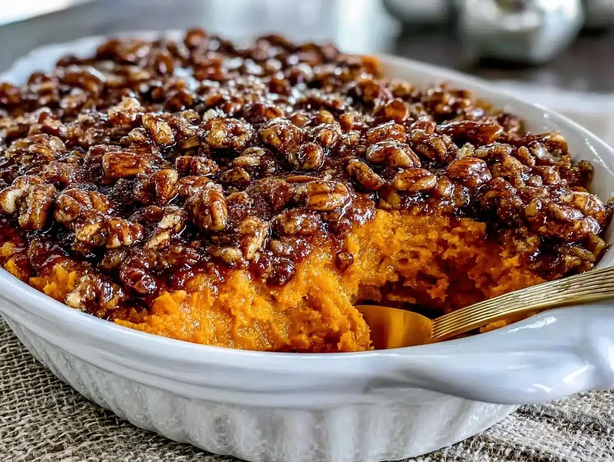 sweet potato casserole with pecans preparation steps