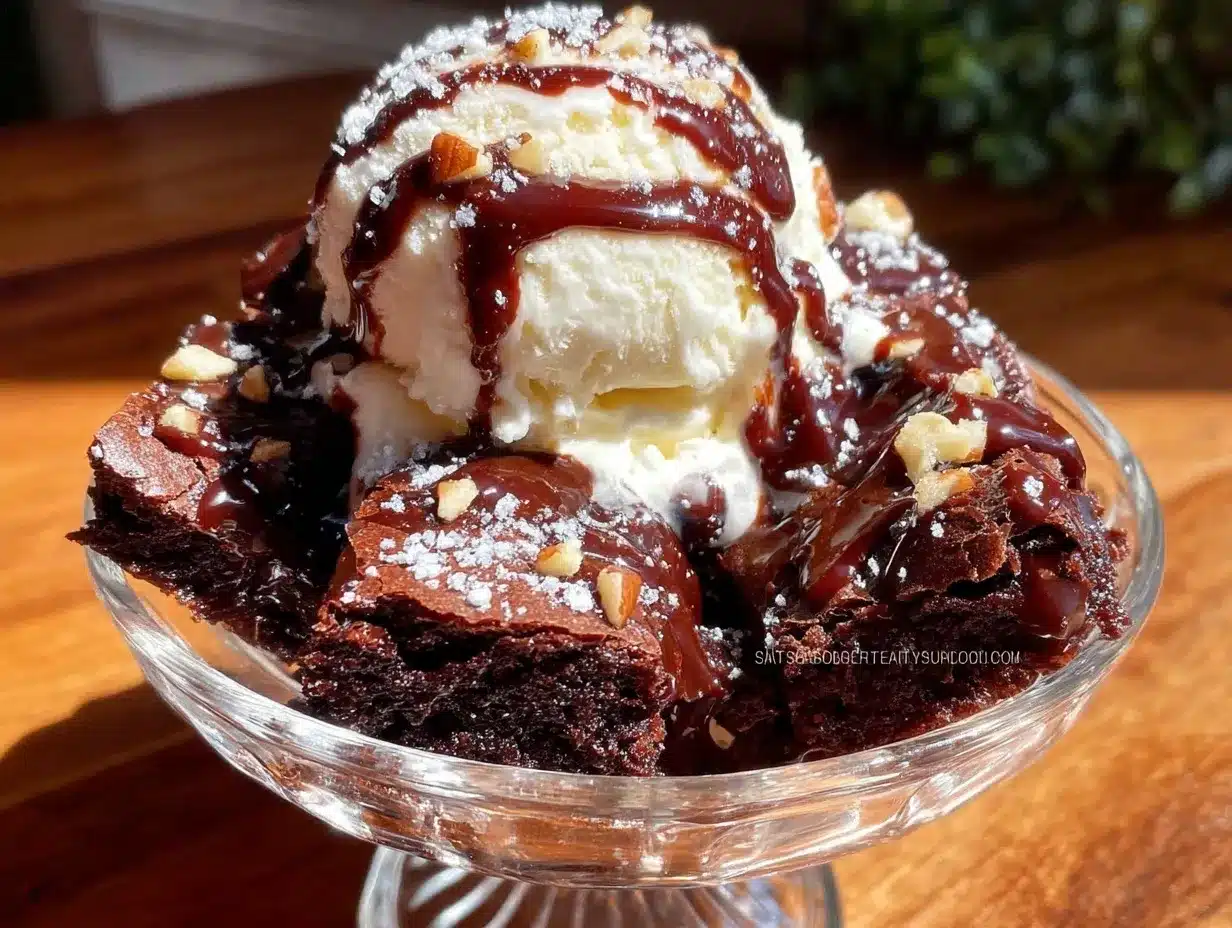 breakup brownie sundae for one preparation steps