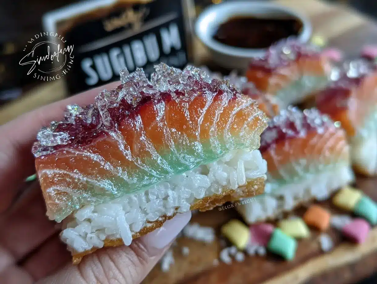 candy sushi rolls preparation steps