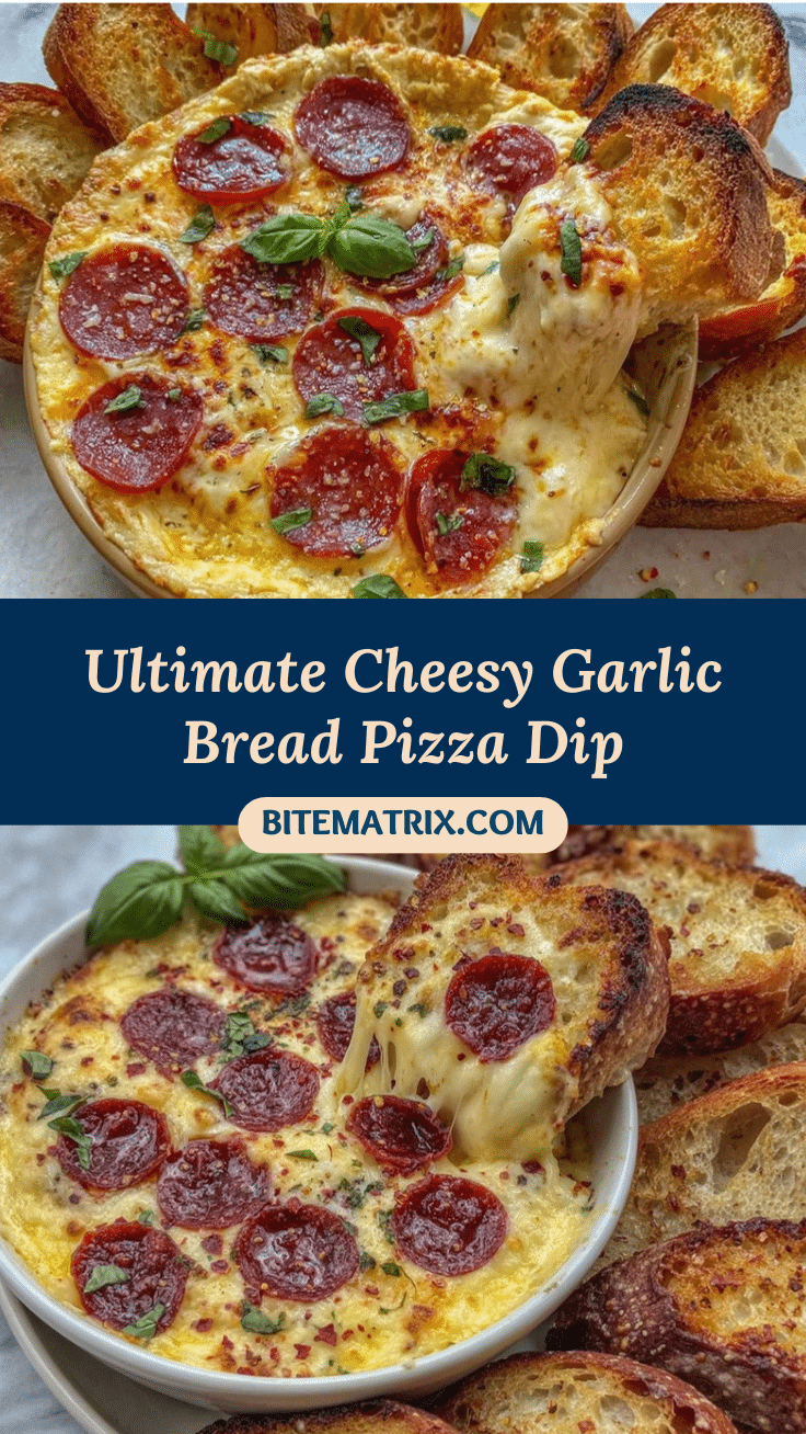 cheesy garlic bread pizza dip recipe