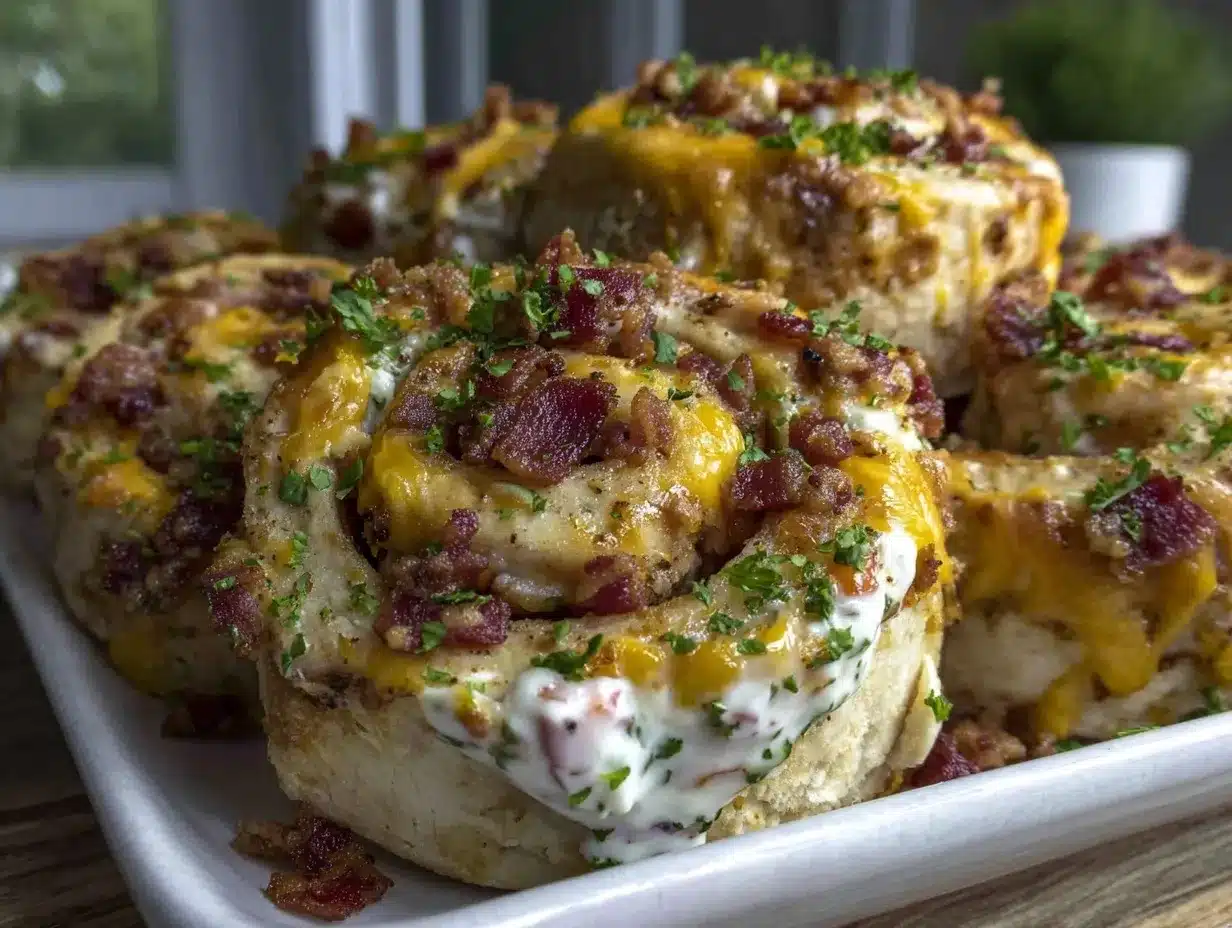 Chicken Bacon Ranch Pinwheels preparation steps