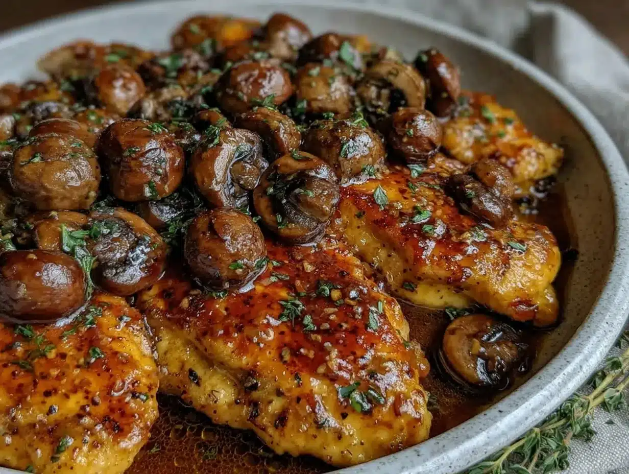 Chicken Marsala with Mushrooms preparation steps