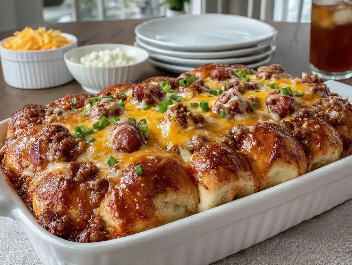 Chili Cheese Dog Casserole preparation steps