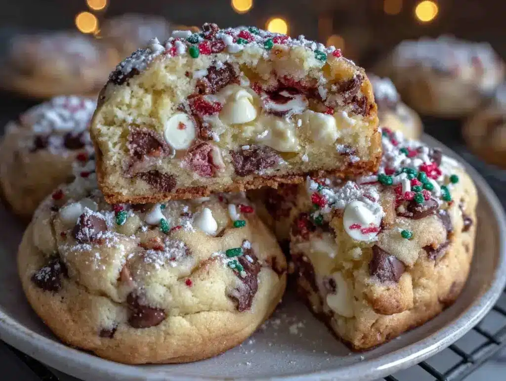 chocolate chip Christmas cookies - featured image