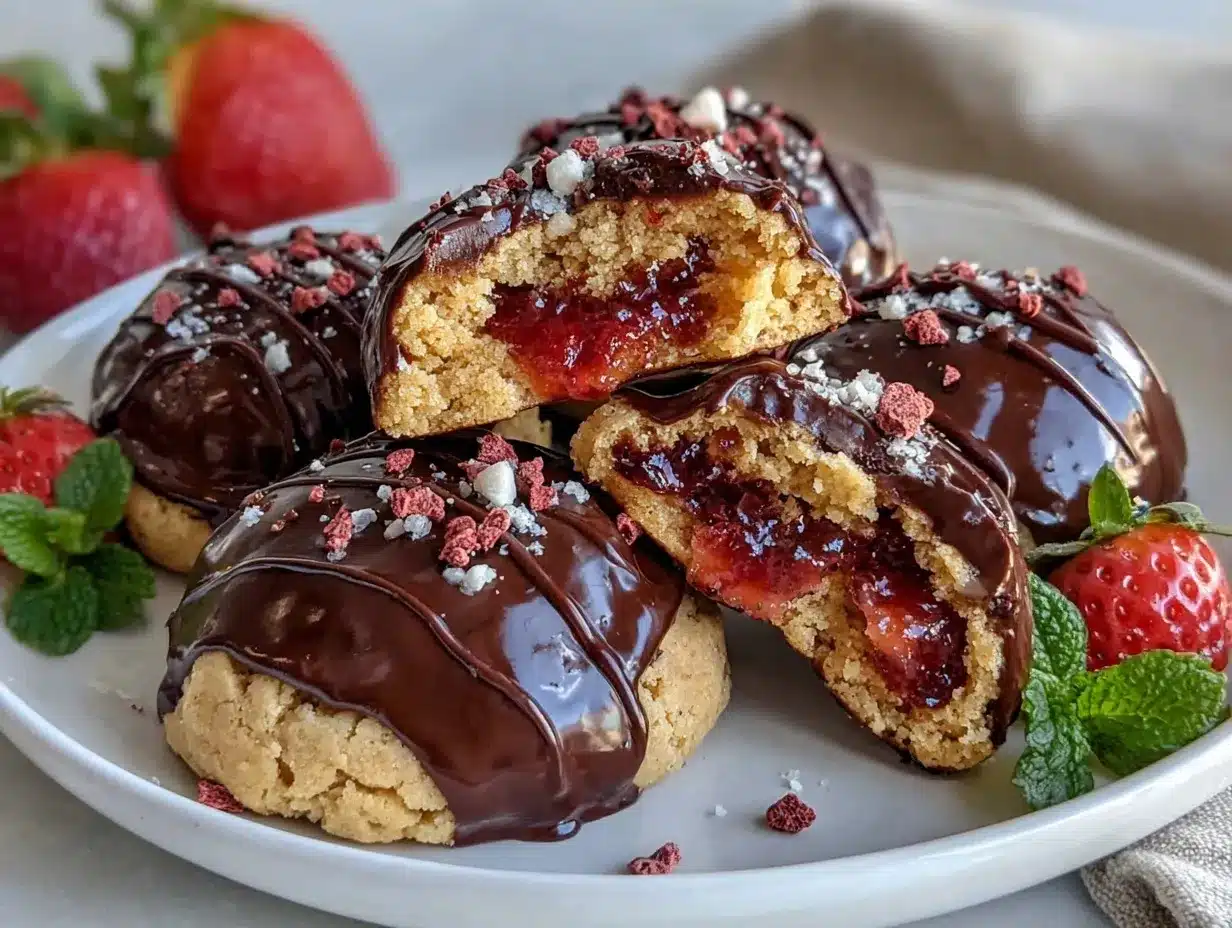 chocolate covered strawberry cookies preparation steps