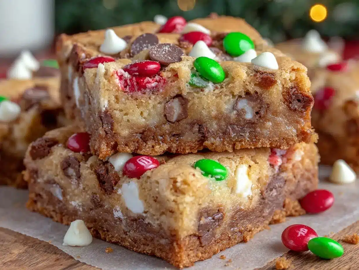 Christmas cookie bars preparation steps