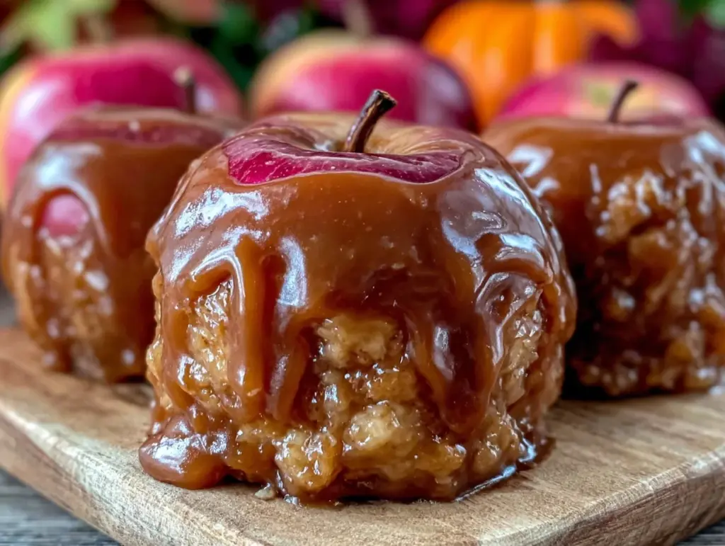 cozy apple caramel recipe for fall - featured image