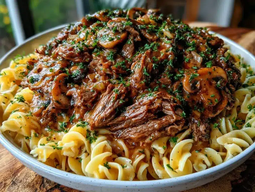 cozy classic 60s beef stroganoff recipe - featured image