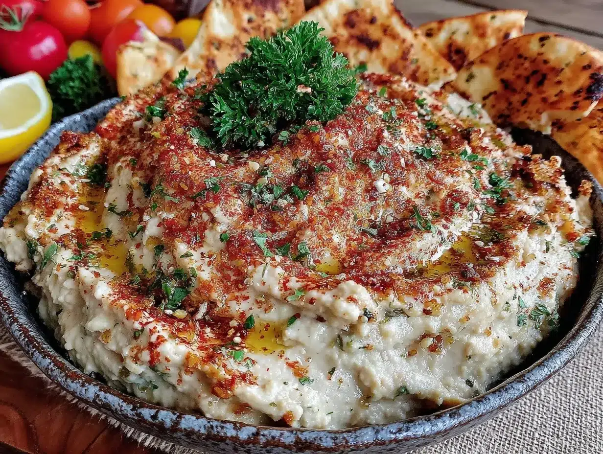 creamy baba ganoush preparation steps