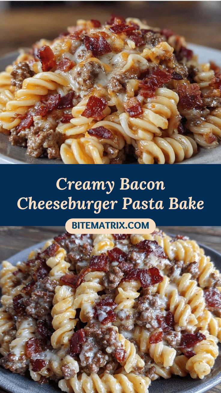 creamy bacon cheeseburger pasta bake recipe