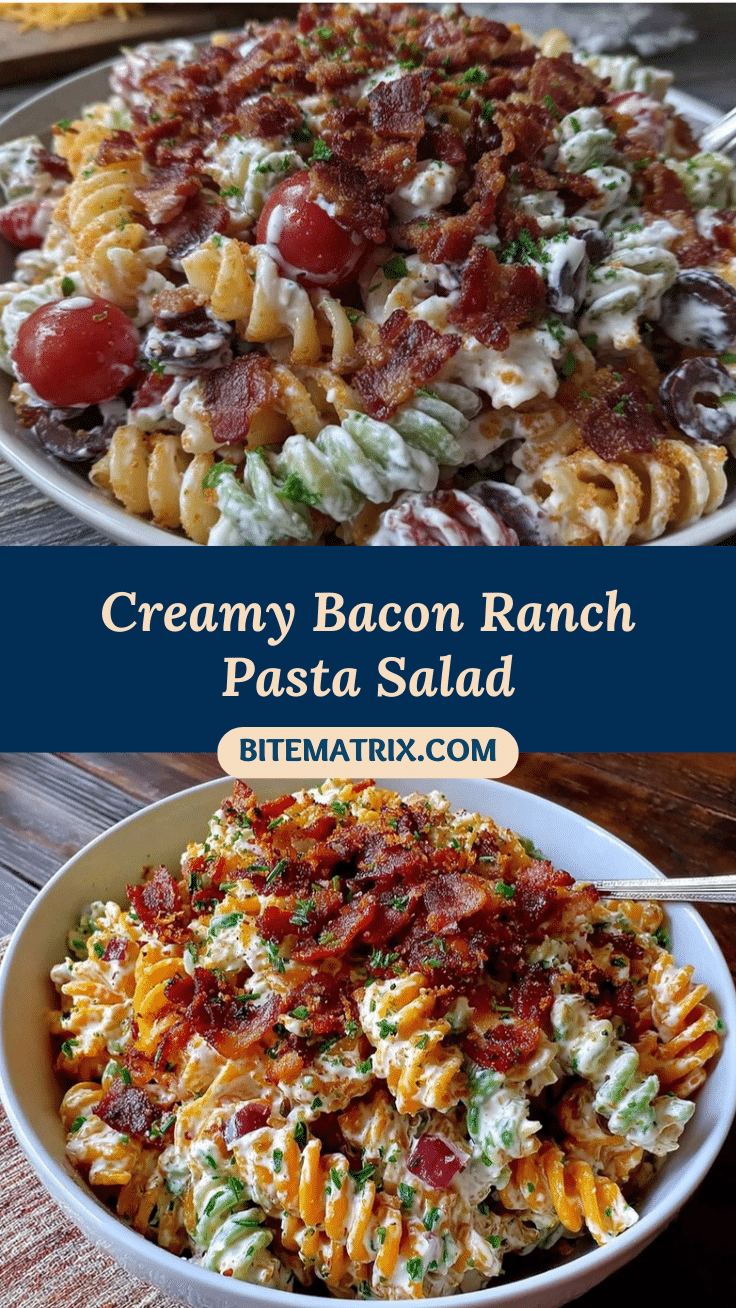 creamy bacon ranch pasta salad recipe