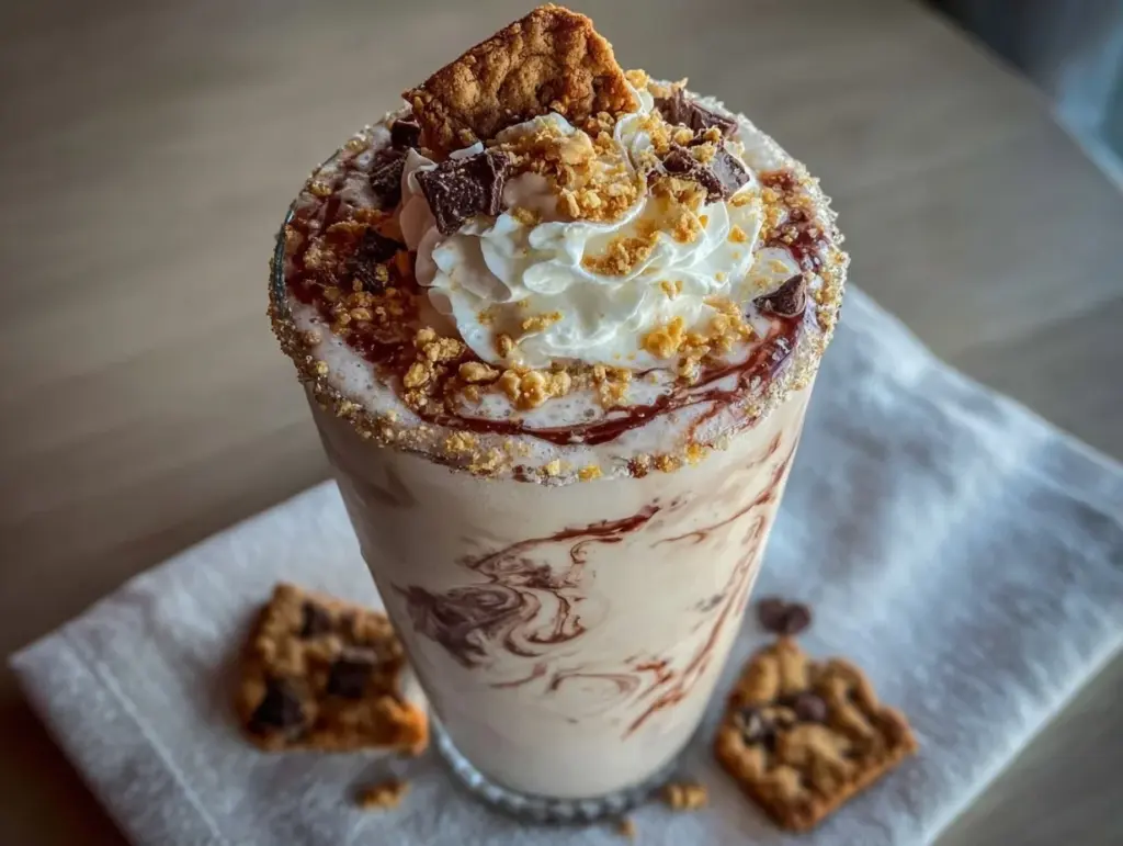 creamy broken cookie milkshake delight - featured image
