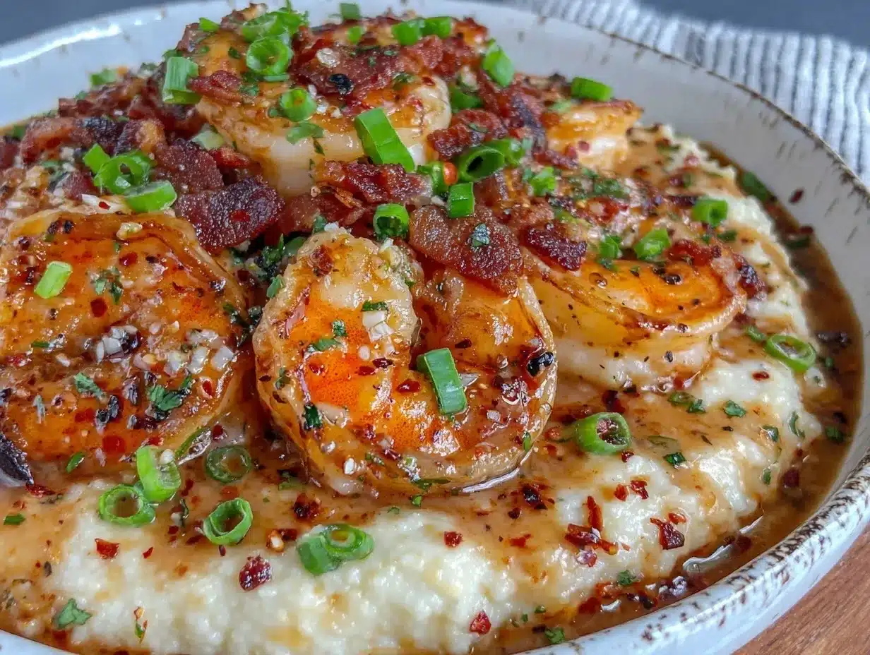 creamy brunch-style shrimp and grits preparation steps