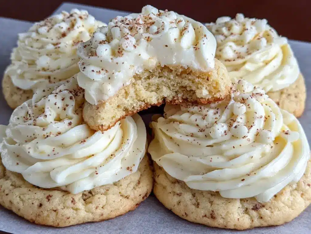 creamy eggnog cookies - featured image